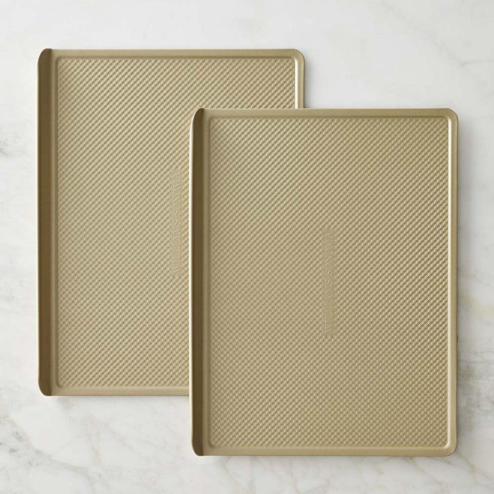 Williams Sonoma Goldtouch(R) Pro Nonstick Corrugated Cookie Sheet, Set of 2