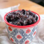 Ramekin filled with caramelised red onions