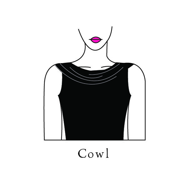 Cowl neckline illustration