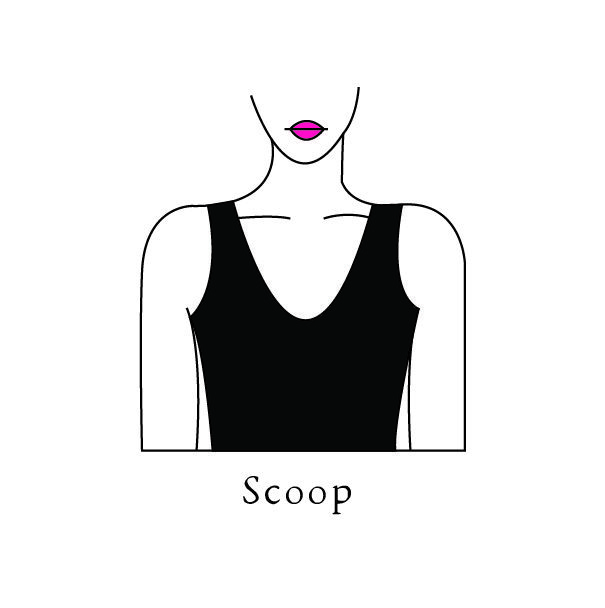 Scoop neckline illustration