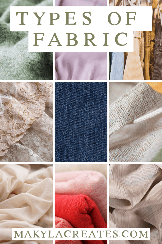 Types of Fabrics and Materials with Names and Pictures - Makyla Creates