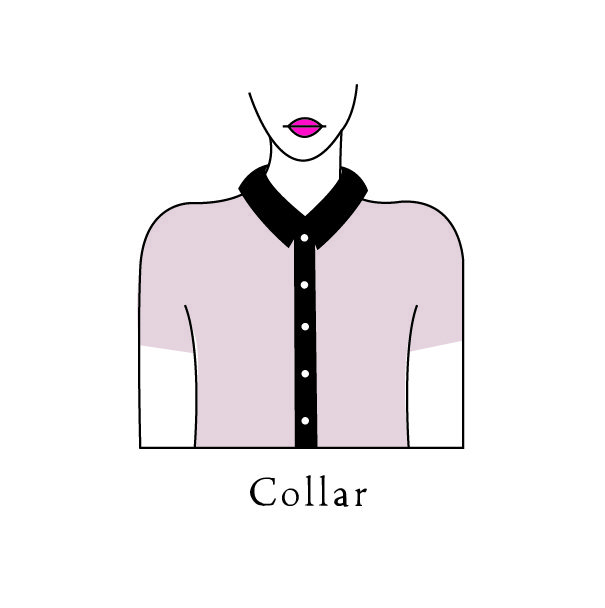 Illustration of a shirt collar type