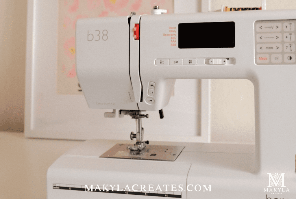 learn how to sew ultimate guide to sewing for beginners - close up of Bernette B38 sewing machine