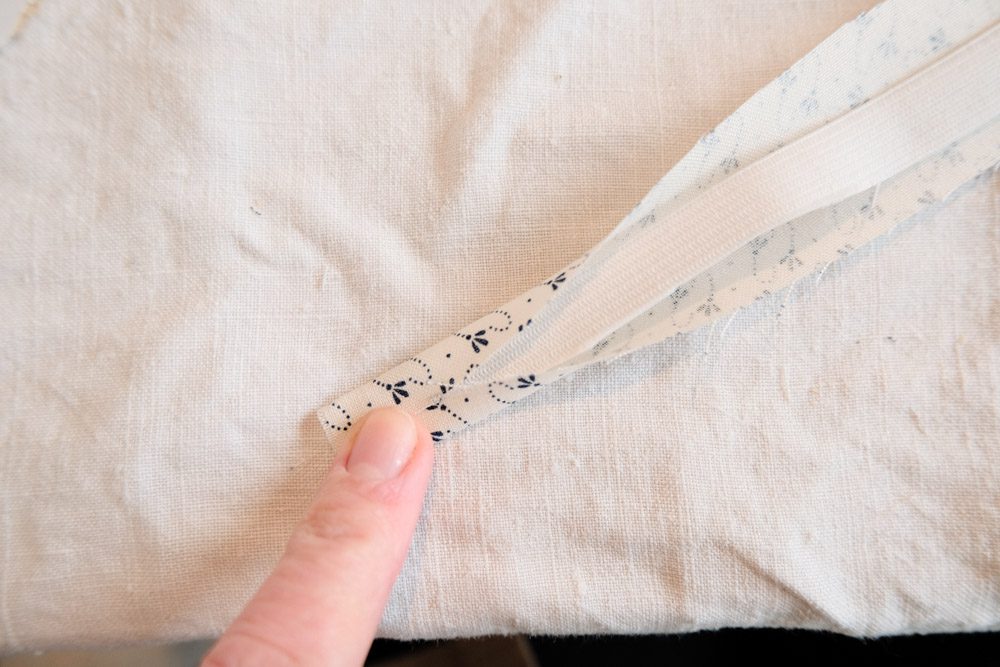 The elastic being covered with fabric
