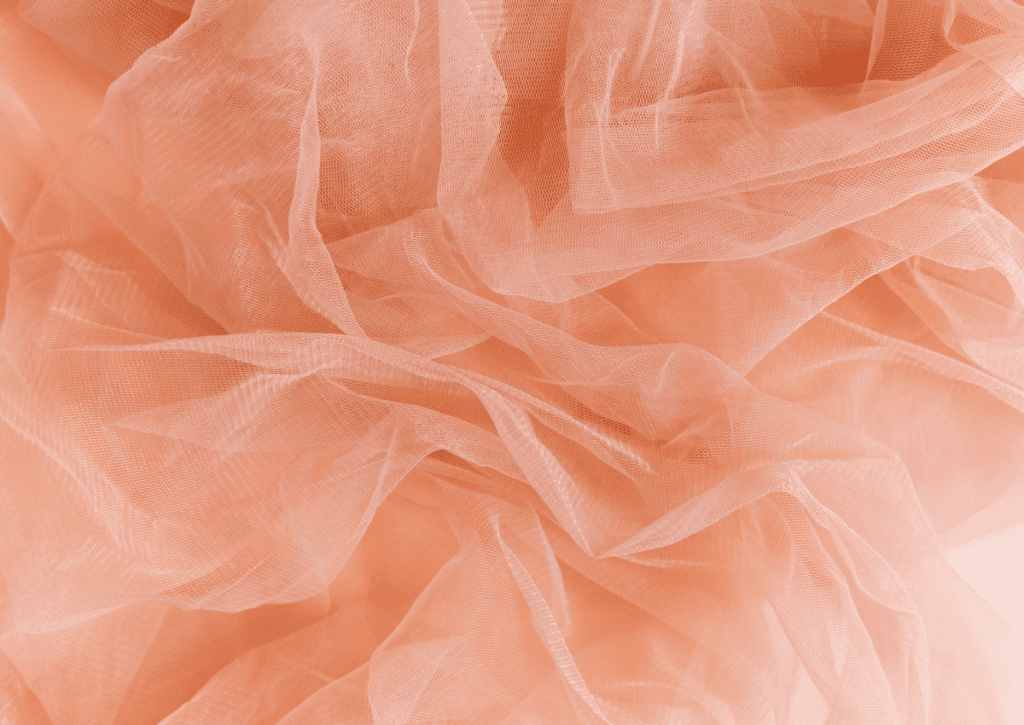 Close up shot of pink tulle fabric
