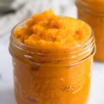 Pumpkin puree in glass jar