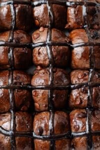 Chocolate Hot Cross Buns