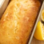 Lemon loaf in loaf tin