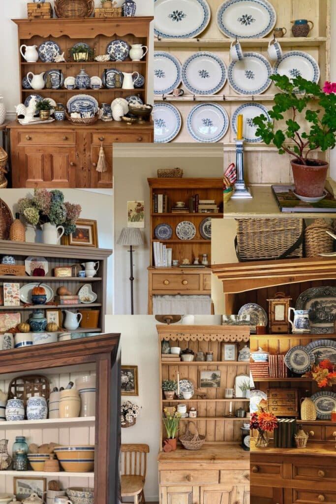 From blue and white china to seasonal styling, these hutch decorating ideas will help you create a display that looks genuinely collected over time.